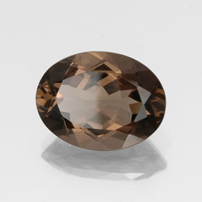 Quarzo fumé naturale marrone da 8,00 ct, taglio ovale, VS