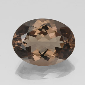 Quarzo fumé naturale marrone da 16,30 ct, taglio ovale, VS