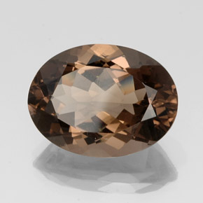 Quarzo fumé naturale marrone da 16,30 ct, taglio ovale, VS