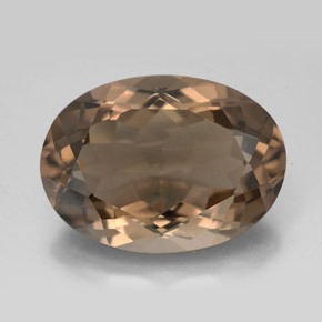 Quarzo fumé naturale marrone da 11,40 ct, taglio ovale, VS