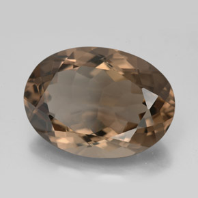 Quarzo fumé naturale marrone da 11,40 ct, taglio ovale, VS