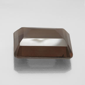Quarzo fumé naturale marrone da 13,71 ct, taglio smeraldo, VS