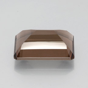 Quarzo fumé naturale marrone da 11,42 ct, taglio smeraldo, VVS-VS