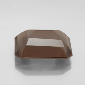 Quarzo fumé naturale marrone da 12,60 ct, taglio smeraldo, VS