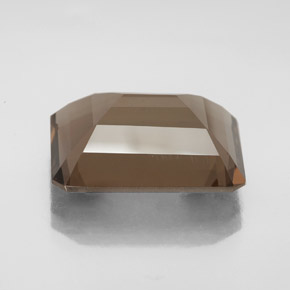Quarzo fumé naturale marrone da 12,75 ct, taglio smeraldo, VS