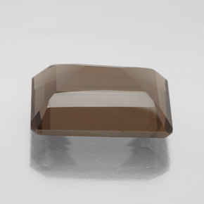 Quarzo fumé naturale marrone da 14,61 ct, taglio smeraldo, VS