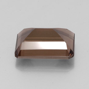 Quarzo fumé naturale marrone da 14,65 ct, taglio smeraldo, VS