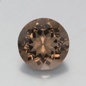 Quarzo fumé naturale marrone da 12,97 ct, taglio rotondo, VS
