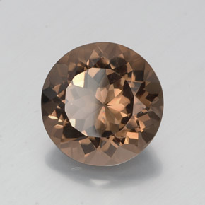 Quarzo fumé naturale marrone da 12,97 ct, taglio rotondo, VS