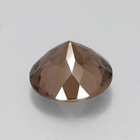 Quarzo fumé naturale marrone da 12,97 ct, taglio rotondo, VS