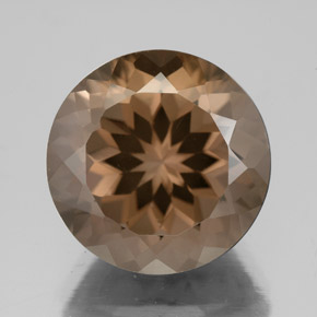 Quarzo fumé naturale marrone da 8,23 ct, taglio rotondo, VS