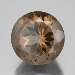 Quarzo fumé naturale marrone da 8,23 ct, taglio rotondo, VS