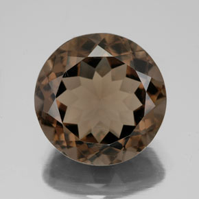Quarzo fumé naturale marrone da 7,27 ct, taglio rotondo, VVS-VS