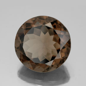 Quarzo fumé naturale marrone da 7,27 ct, taglio rotondo, VVS-VS