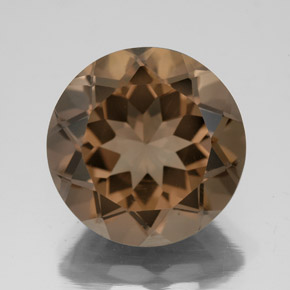 Quarzo fumé naturale marrone da 7,44 ct, taglio rotondo, VS