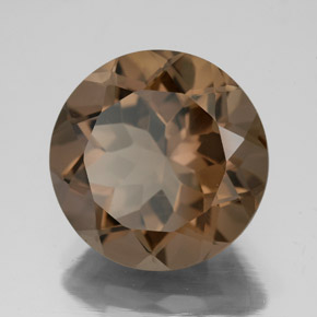 Quarzo fumé naturale marrone da 7,44 ct, taglio rotondo, VS