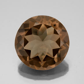 Quarzo fumé naturale marrone da 6,36 ct, taglio rotondo, VS