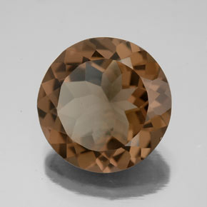 Quarzo fumé naturale marrone da 6,36 ct, taglio rotondo, VS