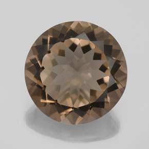Quarzo fumé naturale marrone da 11,67 ct, taglio rotondo, VS