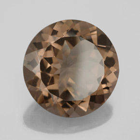 Quarzo fumé naturale marrone da 11,67 ct, taglio rotondo, VS