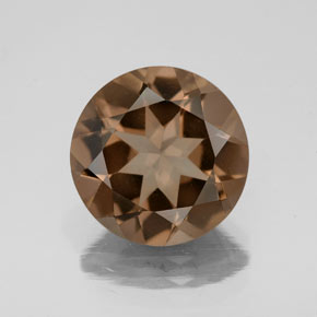Quarzo fumé naturale marrone da 4,10 ct, taglio rotondo, VS
