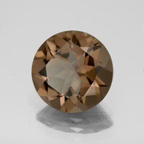 Quarzo fumé naturale marrone da 4,10 ct, taglio rotondo, VS