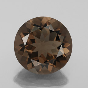 Quarzo fumé naturale marrone da 4,16 ct, taglio rotondo, VVS-VS