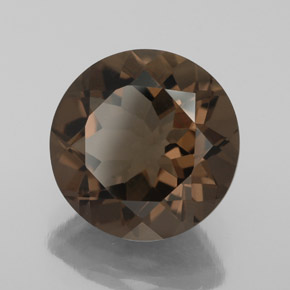 Quarzo fumé naturale marrone da 4,16 ct, taglio rotondo, VVS-VS