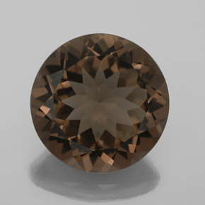 Quarzo fumé naturale marrone da 6,23 ct, taglio rotondo, VS