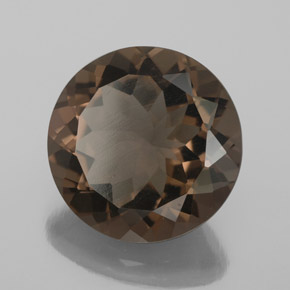 Quarzo fumé naturale marrone da 6,23 ct, taglio rotondo, VS