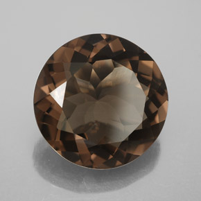 Quarzo fumé naturale marrone da 5,89 ct, taglio rotondo, VVS-VS