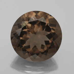 Quarzo fumé naturale marrone da 7,23 ct, taglio rotondo, VS
