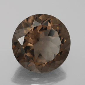 Quarzo fumé naturale marrone da 7,23 ct, taglio rotondo, VS