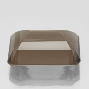 Quarzo fumé naturale marrone da 13,62 ct, taglio smeraldo, VS