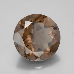Quarzo fumé naturale marrone da 7,19 ct, taglio rotondo, VS