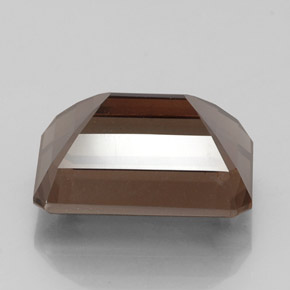 Quarzo fumé naturale marrone da 16,65 ct, taglio smeraldo, VS