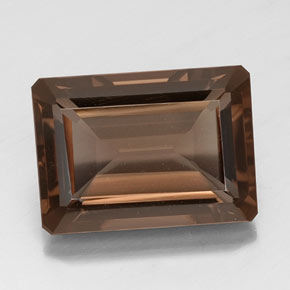 Quarzo fumé Marrone naturale da 14.50 ct, Taglio smeraldo, VVS-VS