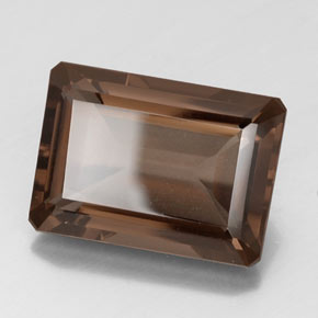 Quarzo fumé Marrone naturale da 14.50 ct, Taglio smeraldo, VVS-VS