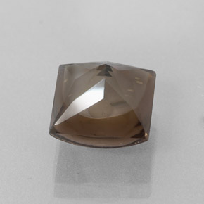 Quarzo fumé naturale marrone da 4,37 ct, quadrato, trasparente