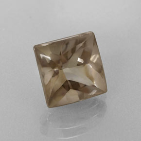 Quarzo fumé naturale marrone da 4,20 ct, quadrato, trasparente