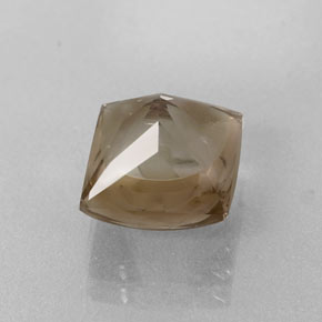 Quarzo fumé naturale marrone da 4,20 ct, quadrato, trasparente