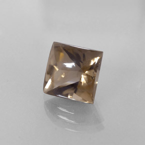 Quarzo fumé naturale marrone da 4,51 ct, quadrato, trasparente