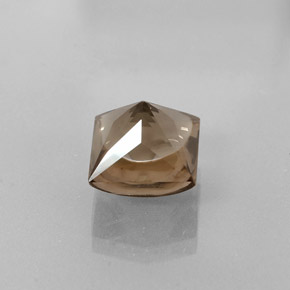 Quarzo fumé naturale marrone da 4,51 ct, quadrato, trasparente