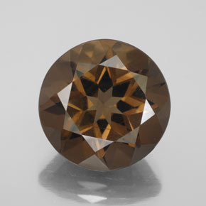 Quarzo fumé naturale marrone da 8,90 ct, taglio rotondo, VS