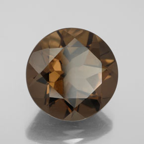 Quarzo fumé naturale marrone da 8,90 ct, taglio rotondo, VS