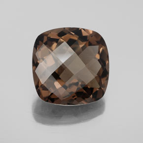 Quarzo fumé naturale marrone da 6,12 ct, taglio a cuscino, VS