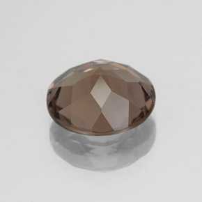 Quarzo fumé naturale marrone da 3,57 ct, taglio rotondo, VVS