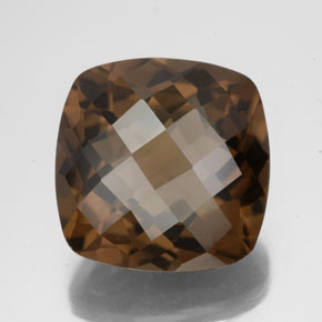 Quarzo fumé naturale marrone da 8,19 ct, taglio a cuscino, VS