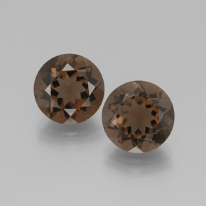 Gemme di Quarzo fumé Marrone naturale da  ct, Taglio rotondo, VVS