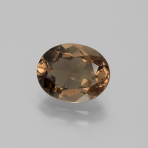 Quarzo fumé naturale marrone da 2,30 ct, taglio ovale, VVS-VS